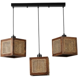 Φωτιστικό Οροφής - Ράγα Kumsal 941RTN1151 55x18x70cm 3xE27 40W Natural-Walnut Opviq