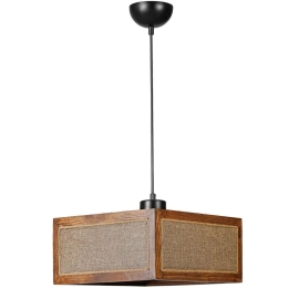 Φωτιστικό Οροφής Kumsal 941RTN1173 26x26x70cm 1xE27 40W Beige-Walnut Opviq