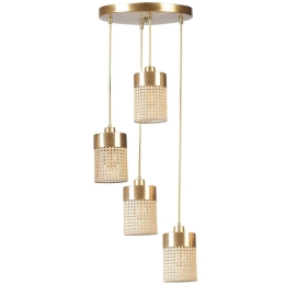 Φωτιστικό Οροφής Zeus 941RTN1188 Φ30x70cm 4xE27 40W Gold Opviq
