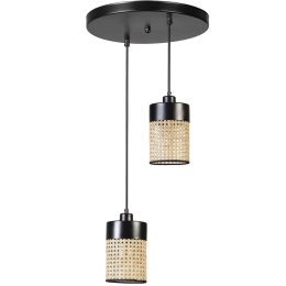 Φωτιστικό Οροφής Zeus 941RTN1193 Φ25x70cm 2xE27 40W Black Opviq