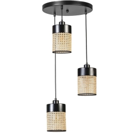 Φωτιστικό Οροφής Zeus 941RTN1194 Φ30x70cm 3xE27 40W Black Opviq