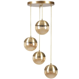 Φωτιστικό Οροφής Kure 941RTN1216 Φ30x70cm 4xE27 40W Gold Opviq