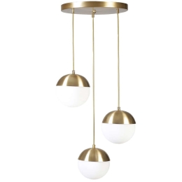 Φωτιστικό Οροφής Kure 941RTN1222 Φ30x70cm 3xE27 40W Gold-White Opviq