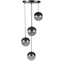 Φωτιστικό Οροφής Kure 941RTN1230 Φ30x70cm 4xE27 40W Black Opviq