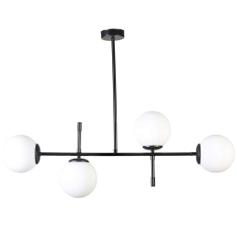 Φωτιστικό Οροφής - Ράγα Favori 941RTN1233 90x15x65cm 4xE27 40W Black-White Opviq