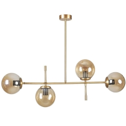 Φωτιστικό Οροφής - Ράγα Favori 941RTN1234 90x15x65cm 4xE27 40W Gold Opviq