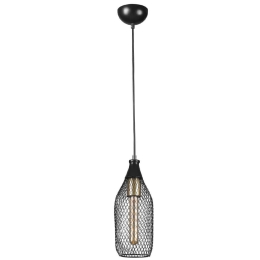 Φωτιστικό Οροφής Rio 941RTN1241 Φ12x70cm 1xE27 40W Black Opviq