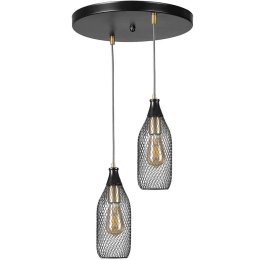 Φωτιστικό Οροφής Rio 941RTN1242 Φ25x70cm 2xE27 40W Black Opviq
