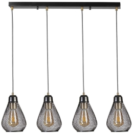 Φωτιστικό Οροφής - Ράγα Armut 941RTN1258 65x15x70cm 4xE27 40W Black Opviq