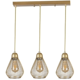 Φωτιστικό Οροφής - Ράγα Armut 941RTN1263 55x15x70cm 3xE27 40W Gold Opviq