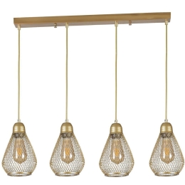 Φωτιστικό Οροφής - Ράγα Armut 941RTN1264 65x15x70cm 4xE27 40W Gold Opviq