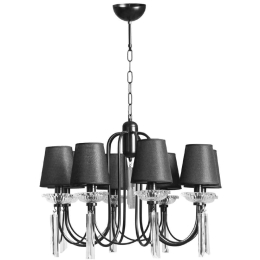 Φωτιστικό Οροφής - Πολυέλαιος Kontes 941RTN1427 Φ65x85cm 8xE14 40W Black Opviq