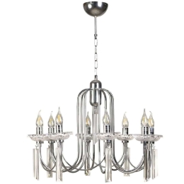 Φωτιστικό Οροφής - Πολυέλαιος Kontes 941RTN1433 Φ65x85cm 8xE14 40W Chrome Opviq