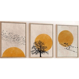 Κάδρα (Σετ 3Τμχ) 693BSE1308 30x40cm Multi Wallity Κάθετοι Mdf,Ξύλο