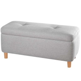 Σκαμπό Rocio 209FLF1386 100x41x45cm Light Grey