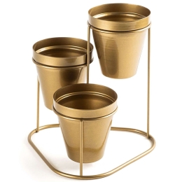 Κασπώ 247HFM1157 19x19x20cm Gold Aberto Design Μέταλλο