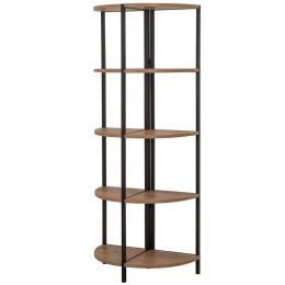 Βιβλιοθήκη Mona Rafix 863SPH5131 66x34x155cm Pine-Black