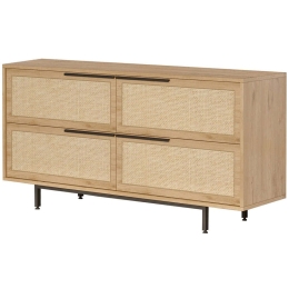 Μπουφές On 956LCS3440 160x44,5x74,3cm Oak Μοριοσανίδα, Μέταλλο