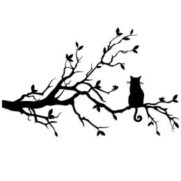 Διακοσμητικό Τοίχου Cat 891TNL3533 80x50cm Black Wallity Μέταλλο