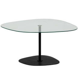 Τραπέζι Σαλονιού Soho 552NOS2381 85x67x40cm Clear-Black