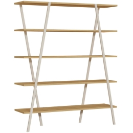 Βιβλιοθήκη Dobra 835PUQ6273 120x35,6x150cm Oak-White