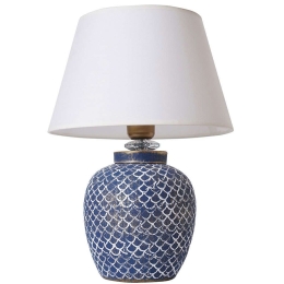 Φωτιστικό Επιτραπέζιο 687HMY2207 30x45cm E27 40W Blue-White Opviq