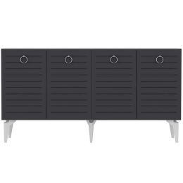 Μπουφές Arona 475OLV2674 150x40x79cm Anhtracite Μοριοσανίδα, Μελαμίνη
