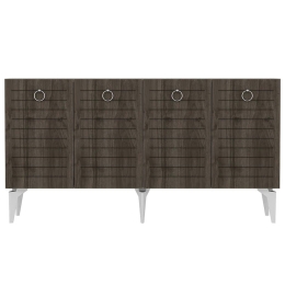 Μπουφές Arona 475OLV2675 150x40x79cm Walnut Μοριοσανίδα, Μελαμίνη