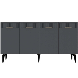Μπουφές Alvin 475OLV2692 150x40x80cm Anthracite Μοριοσανίδα, Μελαμίνη