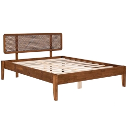 Κρεβάτι Izabelya (Για Στρώμα 140x190cm) 284MTL1138 152x195x90cm Walnut Διπλό