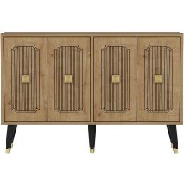 Μπουφές Desari 327ODS1230 120x30x80cm Oak-Gold Μοριοσανίδα, Μελαμίνη