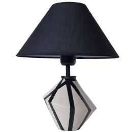 Φωτιστικό Επιτραπέζιο 687HMY2291 30x37cm E27 40W Beige-Black Opviq