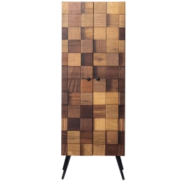 Παπουτσοθήκη - Ντουλάπι Kofin 854KLN4724 51x32x140cm Brown Μοριοσανίδα, Μέταλλο