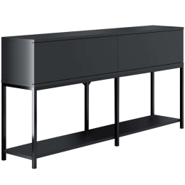 Κονσόλα Lord 618BLY1196 150x30x80cm Anthracite-Black Μοριοσανίδα, Μέταλλο