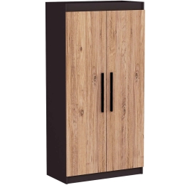 Ντουλάπα Δίφυλλη Akser 550ARN3156 90x45x180cm Pine-Anthracite Δίφυλλη