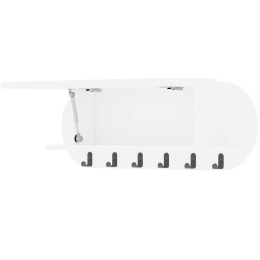 Κρεμάστρα Τοίχου 6 Θέσεων Kroma 855DTE5155 84x15,5x28,5cm White Hanah Home Μοριοσανίδα, Μέταλλο