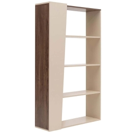 Βιβλιοθήκη Clark 550ARN3447 100x30x170cm Walnut-Beige
