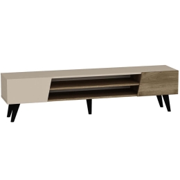 Έπιπλο Τηλεόρασης Clark 550ARN3449 180x45x37cm Walnut-Beige