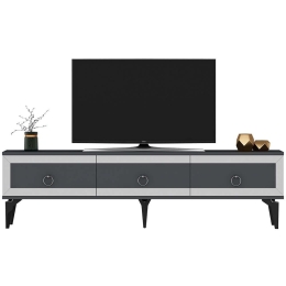 Έπιπλο Τηλεόρασης Ponny 475OLV2719 180x29,6x44,6cm Anthracite-Silver