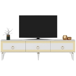 Έπιπλο Τηλεόρασης Ponny 475OLV2720 180x29,6x44,6cm White-Gold
