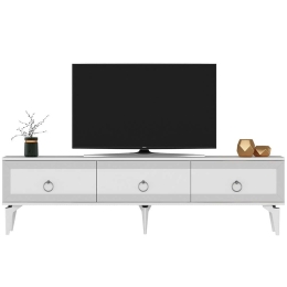 Έπιπλο Τηλεόρασης Ponny 475OLV2721 180x29,6x44,6cm White-Silver