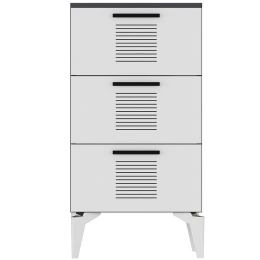 Συρταριέρα Asimo 475OLV2775 45x31,4x104cm Anthracite-White