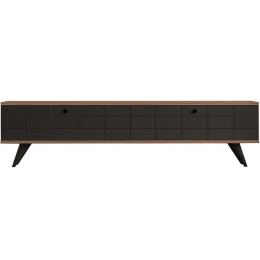 Έπιπλο Τηλεόρασης Alberi 835PUQ4520 160x25x35cm Anthracite-Pine