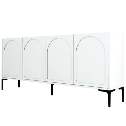 Μπουφές Lyon 845HCT5530 180x35x79cm White Μοριοσανίδα, Μελαμίνη
