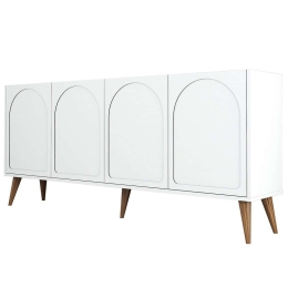 Μπουφές Lyon 845HCT5533 180x35x81cm White Μοριοσανίδα, Μελαμίνη