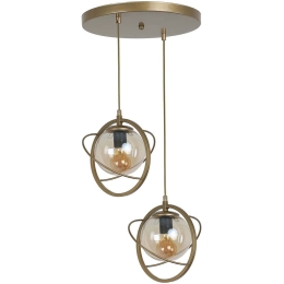 Φωτιστικό Οροφής Nepal 846STL1672 Φ30x70cm 2xE27 40W Gold Opviq