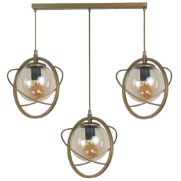 Φωτιστικό Οροφής - Ράγα Nepal 846STL1676 55x25x70cm 3xE27 40W Gold Opviq