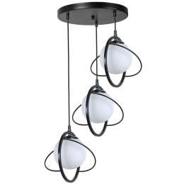 Φωτιστικό Οροφής Nepal 846STL1687 Φ30x70cm 3xE27 40W Black-White Opviq