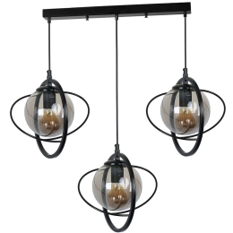 Φωτιστικό Οροφής - Ράγα Nepal 846STL1697 55x25x70cm 3xE27 40W Black Opviq