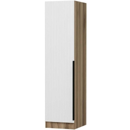 Ντουλάπα Μονόφυλλη Minar Kale 506MNR3648 45x52x210cm Oak-White Μονόφυλλη
